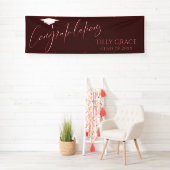 Gefeliciteerd Afstuderen Klasse van Burgundy Red Spandoek (Insitu)