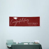 Gefeliciteerd Afstuderen Klasse van Burgundy Red Spandoek (Beurs)
