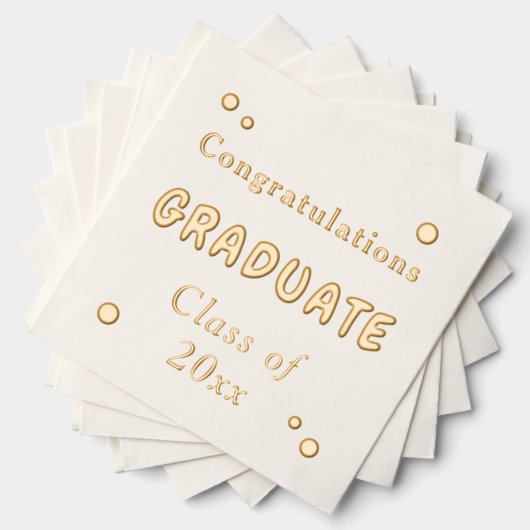 Gefeliciteerd Afstuderen Klasse van het Jaar Folie Servetten (Insitu (Gestapeld))