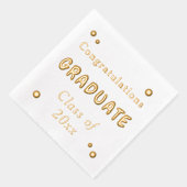 Gefeliciteerd Afstuderen Klasse van het Jaar Folie Servetten (Rechts)