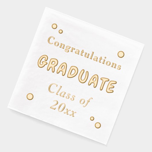 Gefeliciteerd Afstuderen Klasse van het Jaar Folie Servetten (Links)