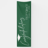 Gefeliciteerd Afstuderen Klasse van Leaf Green Spandoek (Verticaal)