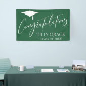 Gefeliciteerd Afstuderen Klasse van Leaf Green Spandoek (Beurs)