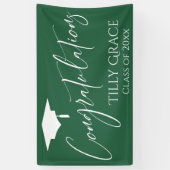 Gefeliciteerd Afstuderen Klasse van Leaf Green Spandoek (Verticaal)