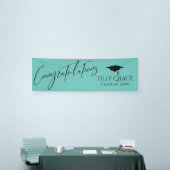 Gefeliciteerd Afstuderen Klasse van Licht Blauwgro Spandoek (Beurs)