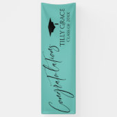 Gefeliciteerd Afstuderen Klasse van Licht Blauwgro Spandoek (Verticaal)