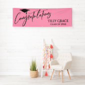 Gefeliciteerd Afstuderen Klasse van Licht Roze Spandoek (Insitu)