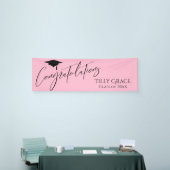 Gefeliciteerd Afstuderen Klasse van Licht Roze Spandoek (Beurs)