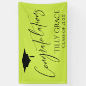 Gefeliciteerd Afstuderen Klasse van Lime Green Spandoek (Verticaal)