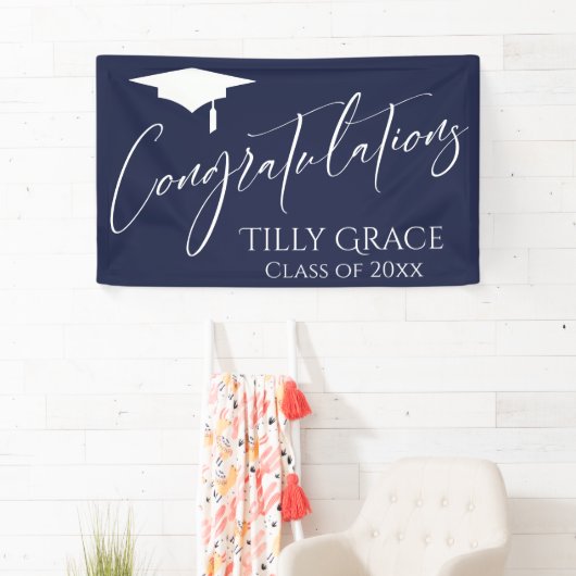 Gefeliciteerd, Afstuderen klasse White op marine Spandoek (Insitu)