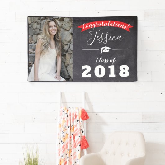 Gefeliciteerd Afstuderen klasse zwart/rode banner (Insitu)