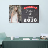Gefeliciteerd Afstuderen klasse zwart/rode banner (Beurs)