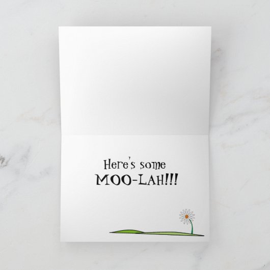 Gefeliciteerd Afstuderen-Koe Kaart (Binnen)