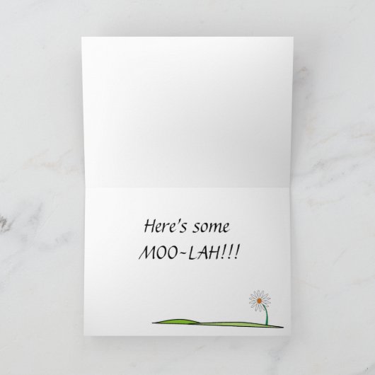 Gefeliciteerd Afstuderen-Koe Kaart (Binnen)