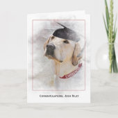 Gefeliciteerd afstuderen-Labrador Retriever Kaart (Voorkant)