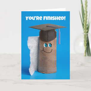 Gefeliciteerd Afstuderen Lege rol toiletpapier Feestdagen Kaart