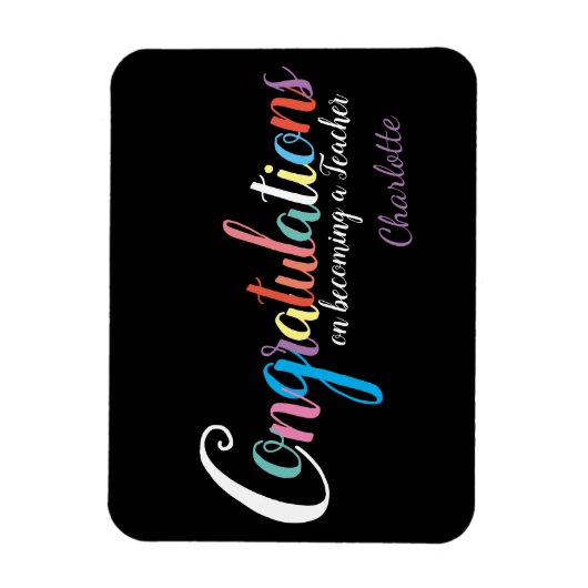 Gefeliciteerd afstuderen leraar magneet (Verticaal)