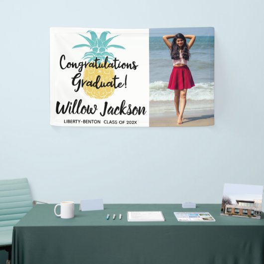 Gefeliciteerd Afstuderen Luau Afstudeerder Party,  Spandoek