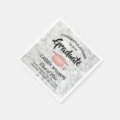 Gefeliciteerd, Afstuderen Marble & Pink Trendy Servet (Hoek)