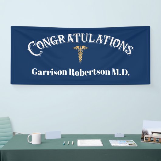 Gefeliciteerd Afstuderen MD Doctor Spandoek (Beurs)