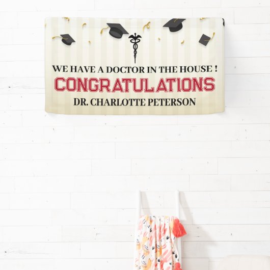 Gefeliciteerd Afstuderen Medische School Spandoek (Insitu)