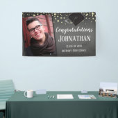 Gefeliciteerd Afstuderen met Confetti Foto Spandoek (Beurs)