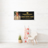 Gefeliciteerd Afstuderen met foto - Zwart Goud Spandoek (Insitu)