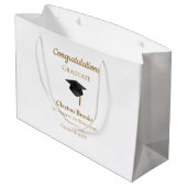 Gefeliciteerd Afstuderen met Pet Groot Cadeauzakje (Achterkant Gekanteld)