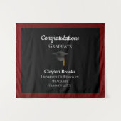 Gefeliciteerd Afstuderen met Pet Wandkleed (Voorkant (horizontaal))