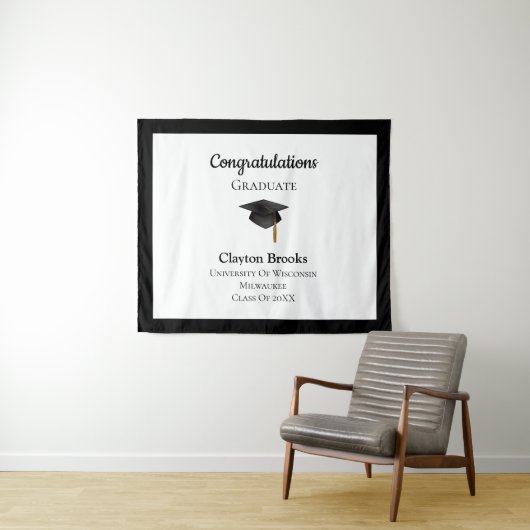 Gefeliciteerd Afstuderen met Pet Wandkleed (In Situ (horizontaal))