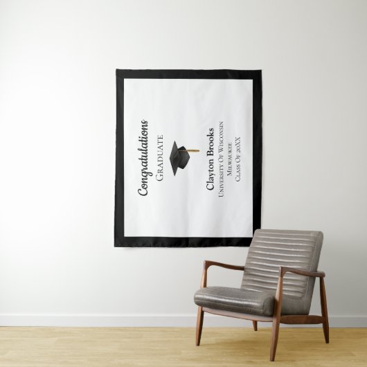 Gefeliciteerd Afstuderen met Pet Wandkleed (In situ)