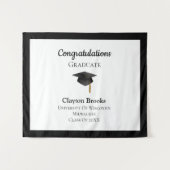 Gefeliciteerd Afstuderen met Pet Wandkleed (Voorkant (horizontaal))