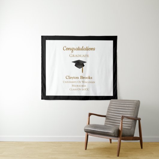 Gefeliciteerd Afstuderen met Pet Wandkleed (In Situ (horizontaal))