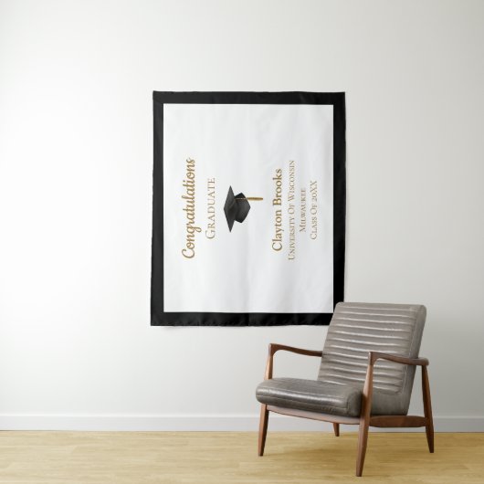 Gefeliciteerd Afstuderen met Pet Wandkleed (In situ)