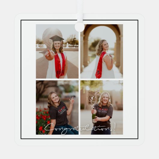 Gefeliciteerd Afstuderen Metal Ornament (Achterkant)