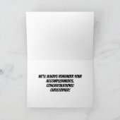 Gefeliciteerd Afstuderen middelbare school Kaart (Binnen)