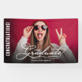 Gefeliciteerd Afstuderen moderne foto Spandoek (Horizontaal)