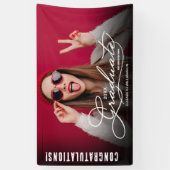 Gefeliciteerd Afstuderen moderne foto Spandoek (Verticaal)