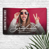 Gefeliciteerd Afstuderen moderne foto Spandoek