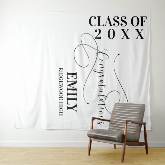 Gefeliciteerd Afstuderen Naam 2025 afstuderen Wandkleed (In Situ (horizontaal))