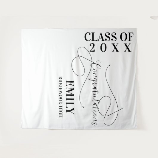 Gefeliciteerd Afstuderen Naam 2025 afstuderen Wandkleed (Voorkant (horizontaal))