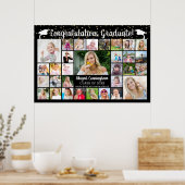 Gefeliciteerd Afstuderen Naam 31 Photo Collage Cus Poster (Keuken)