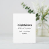 Gefeliciteerd afstuderen naam jaar klas briefkaart (Staand voorkant)