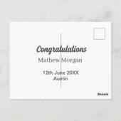 Gefeliciteerd afstuderen naam jaar klas briefkaart (Achterkant)