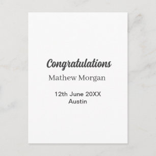 Gefeliciteerd afstuderen naam jaar klas briefkaart