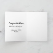 Gefeliciteerd afstuderen naam jaar klas kaart (Binnen)