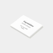 Gefeliciteerd afstuderen naam jaar klas post-it® notes (Schuin)
