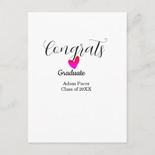 Gefeliciteerd afstuderen naam klas van 20XX jaar h Briefkaart