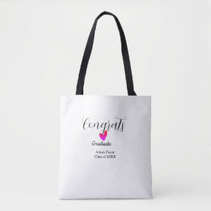 Gefeliciteerd afstuderen naam klas van 20XX jaar h Tote Bag