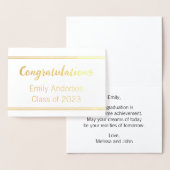 Gefeliciteerd Afstuderen Naam Klasse 2023 Folie Kaarten (Display)